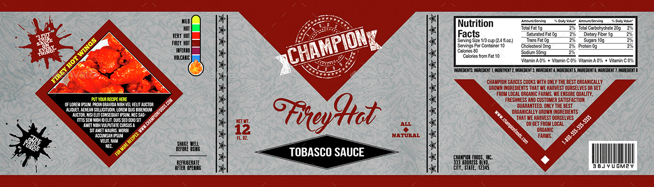 Hot Sauce Labels Templates Prntbl Concejomunicipaldechinu Gov Co